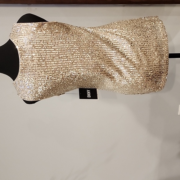 DKNY Sequined Top Gold - Picture 2 of 8